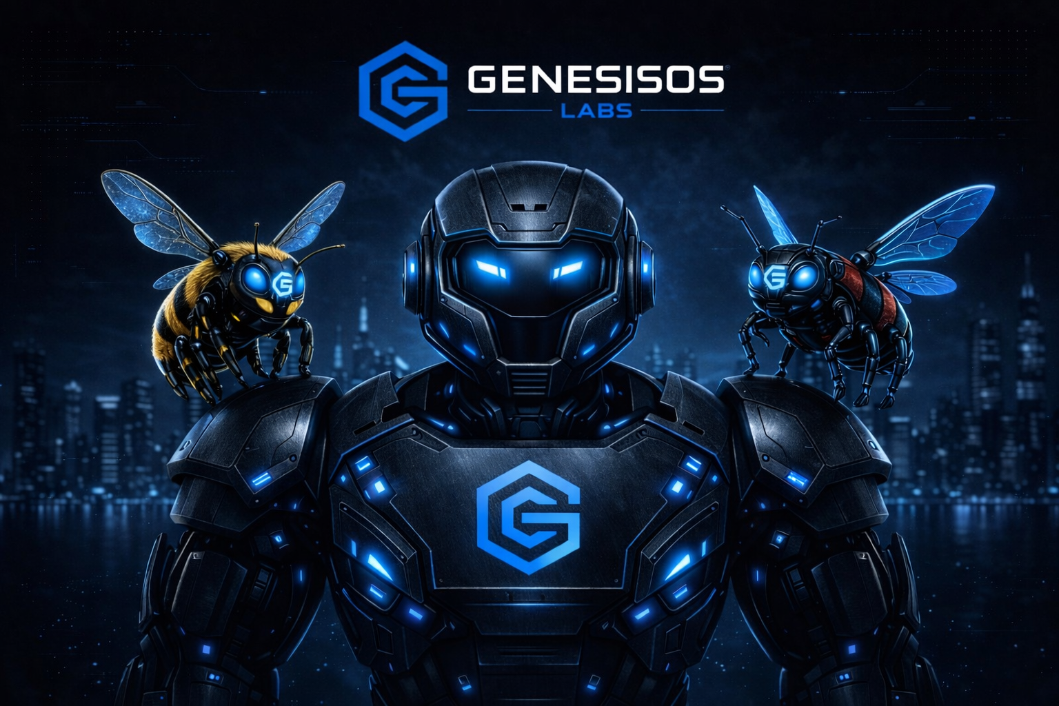 GenesisOS interface preview on a workstation display